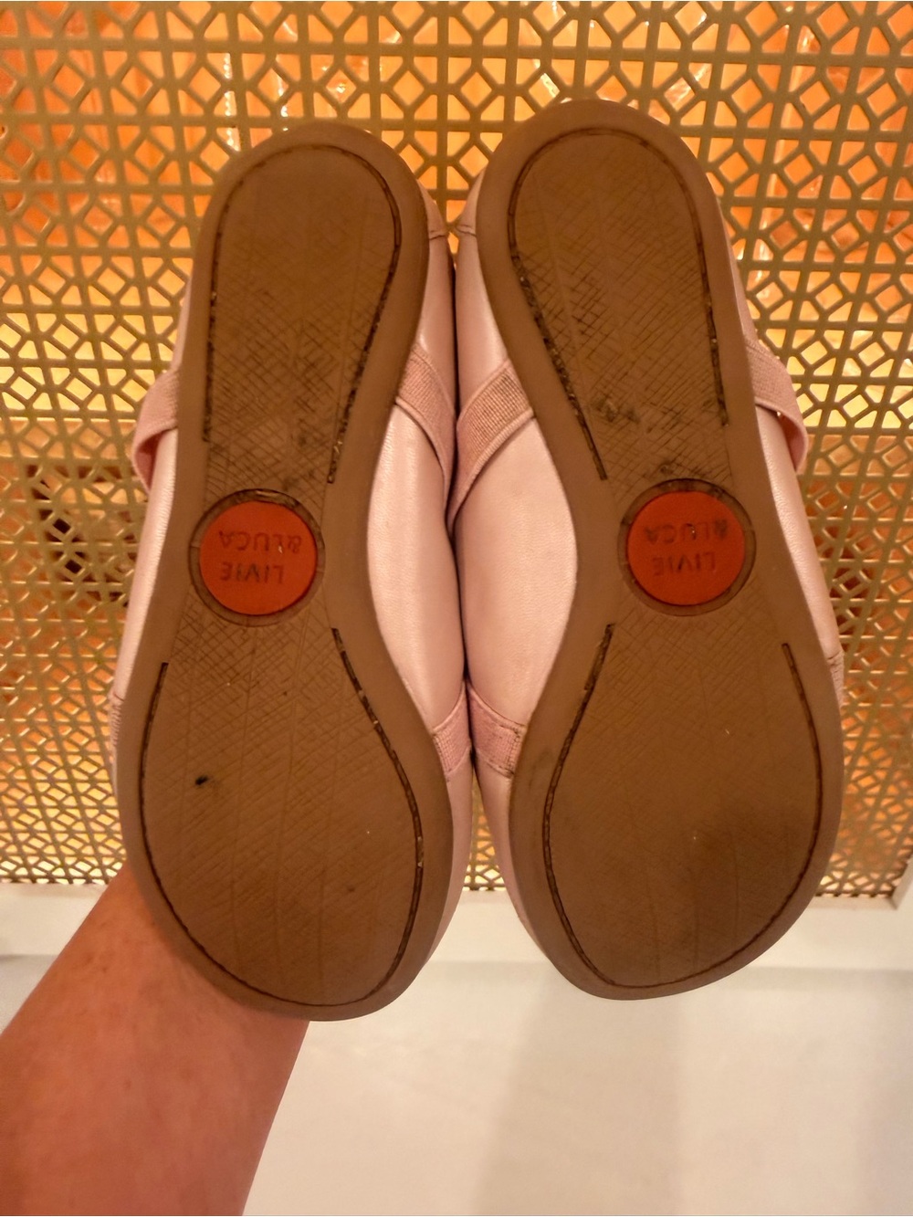 Livie & Luca Pink Leather Ballet Flats with Crisscross Straps! GUC! Size 12T - Picture 5 of 7